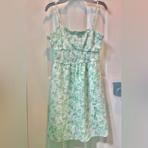 Cute Girls' Mint Floral Smocked Sundress